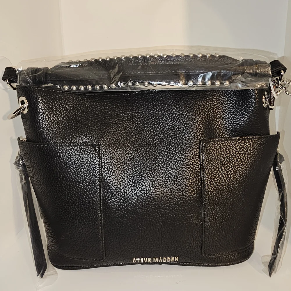 Steve Madden Bucket Bag With Studded Shoulder Strap And Crossbody Strap NWTs